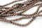 Brown Snowflake Jasper Gemstone Beads, 6mm, Round
